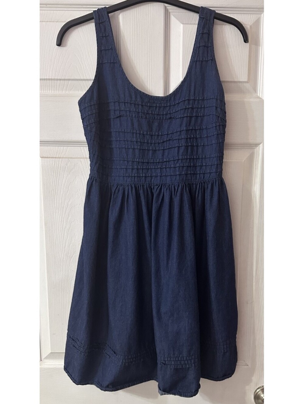 Old Navy Womens Summer Dress Denim Look Sleeveless Blue Size Medium Cute